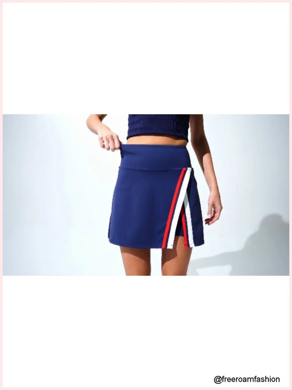 High Waisted Tennis Skort with Shorts and Pockets | Quick Dry | Side Slit